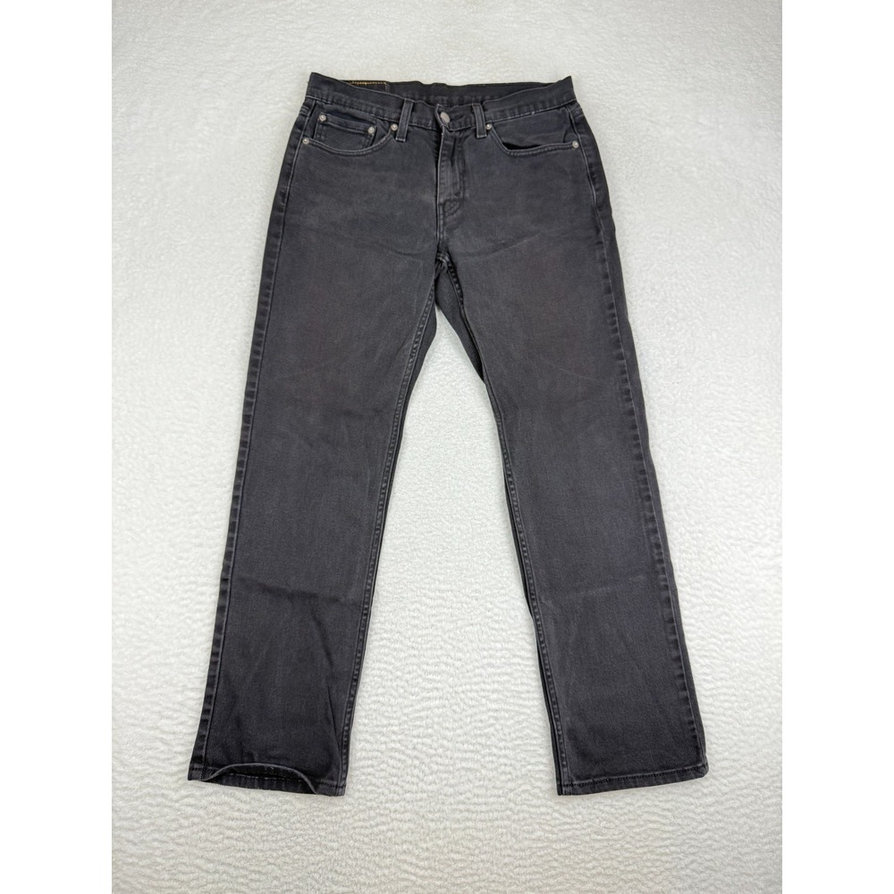 Levi’s 514 Black Straight Fit Jeans Men W31 L30 Stretch Classic Denim Red Tab